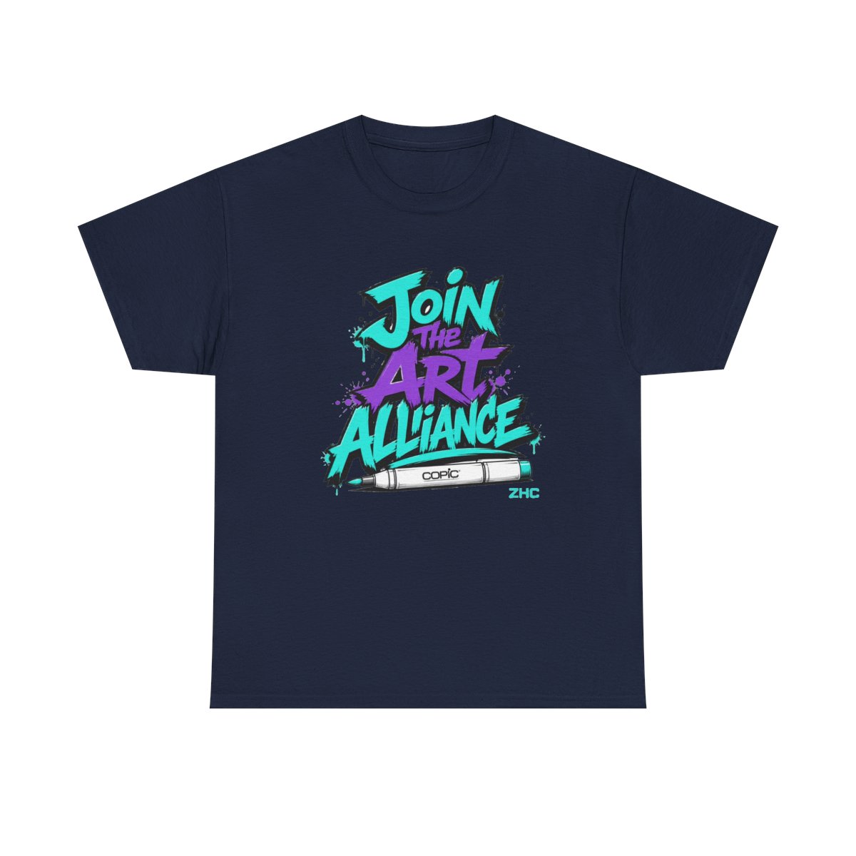 ZHC "Join the Art Alliance" Unisex Tee - alternate angle 3, merchandise