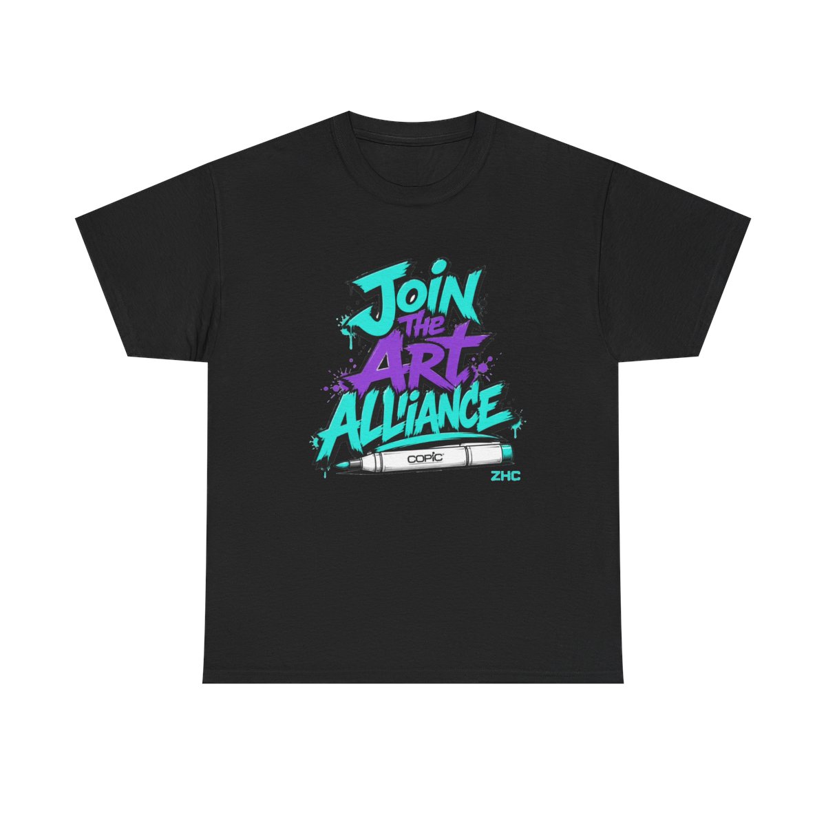 ZHC "Join the Art Alliance" Unisex Tee - alternate angle 2, merchandise