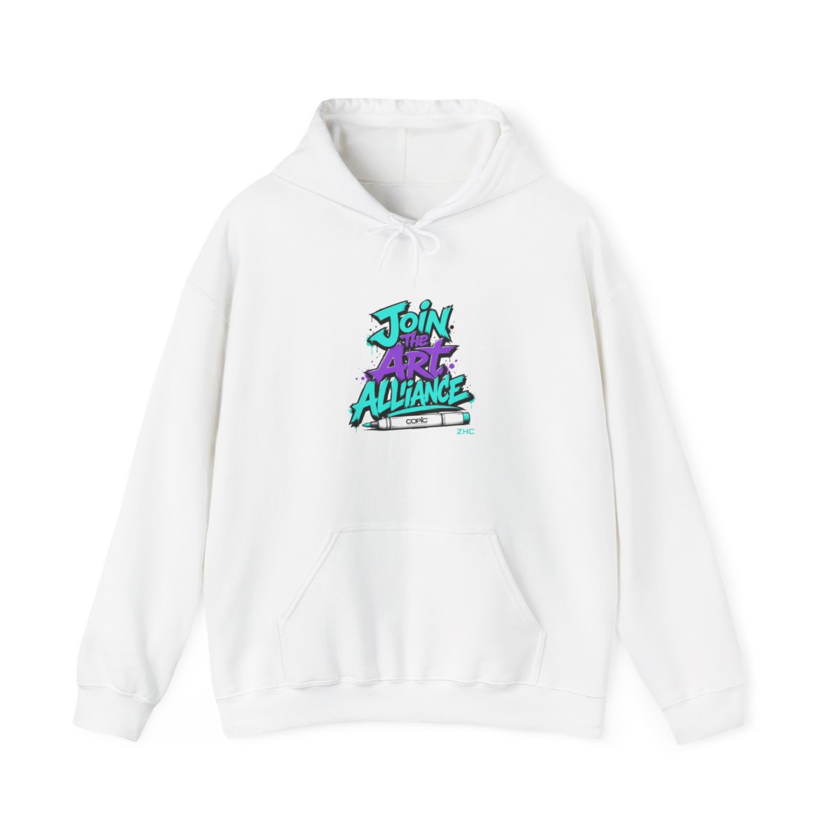 ZHC "Join the Art Alliance" Hoodie - alternate angle 2, merchandise