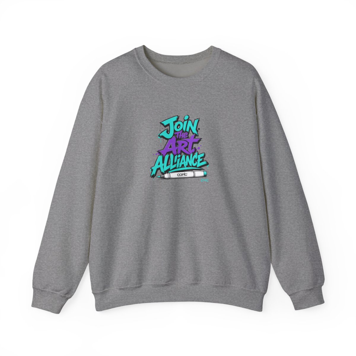 ZHC "Join the Art Alliance" Crewneck - alternate angle 2, merchandise