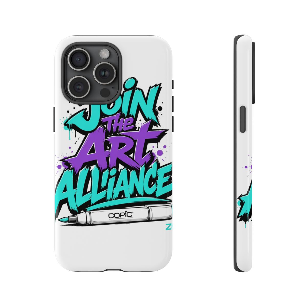 ZHC "Join the Art Alliance" Phone Case - alternate angle 1, merchandise