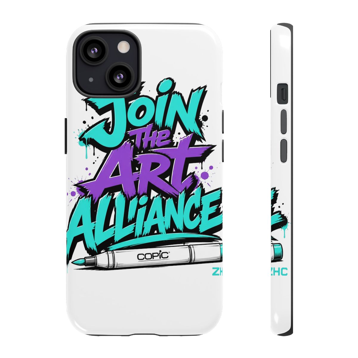 ZHC "Join the Art Alliance" Phone Case - alternate angle 2, merchandise