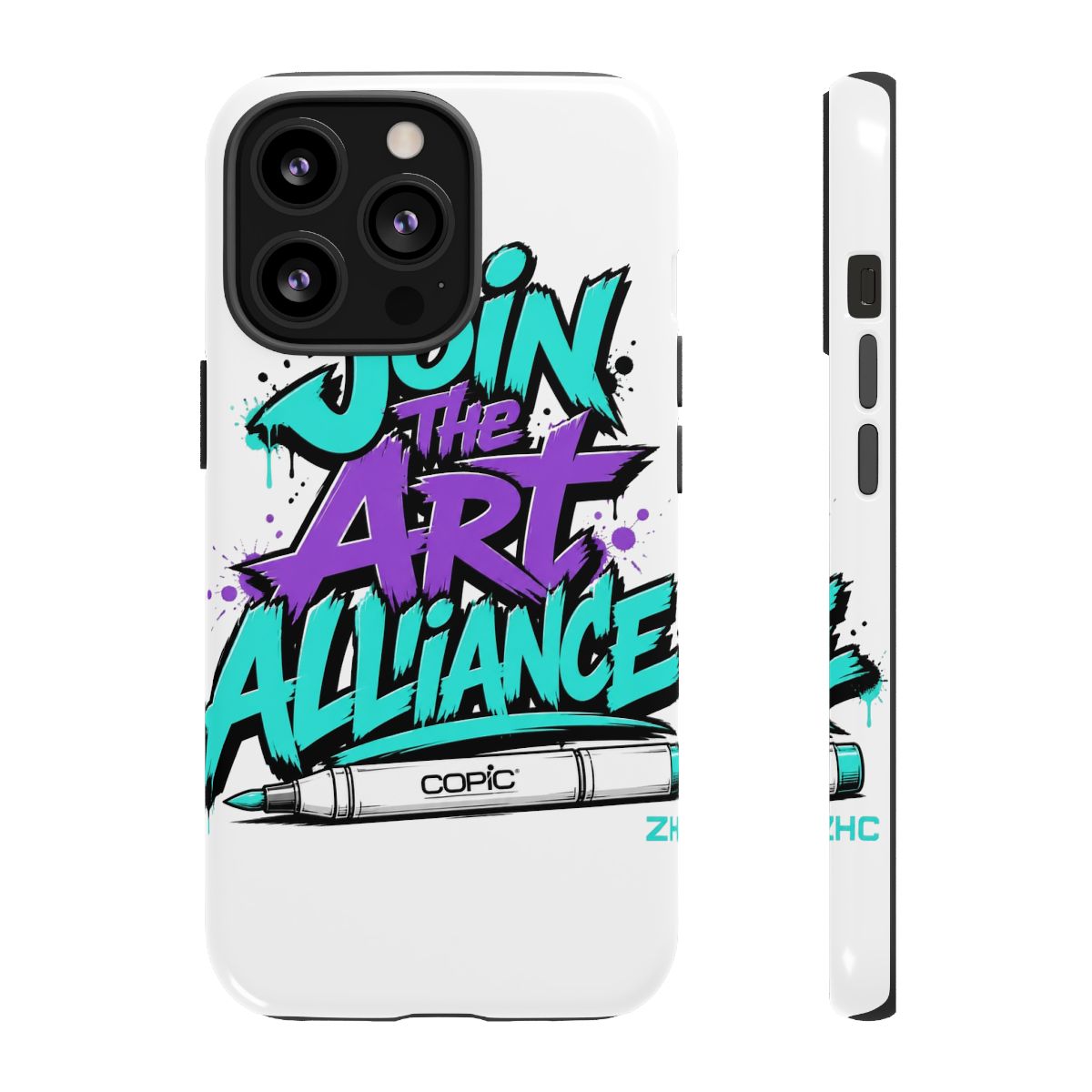 ZHC "Join the Art Alliance" Phone Case - alternate angle 3, merchandise