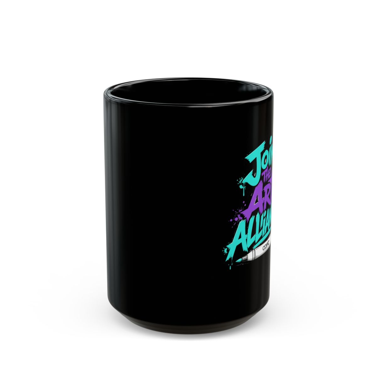 ZHC "Join the Art Alliance" Black Mug - alternate angle 2, merchandise
