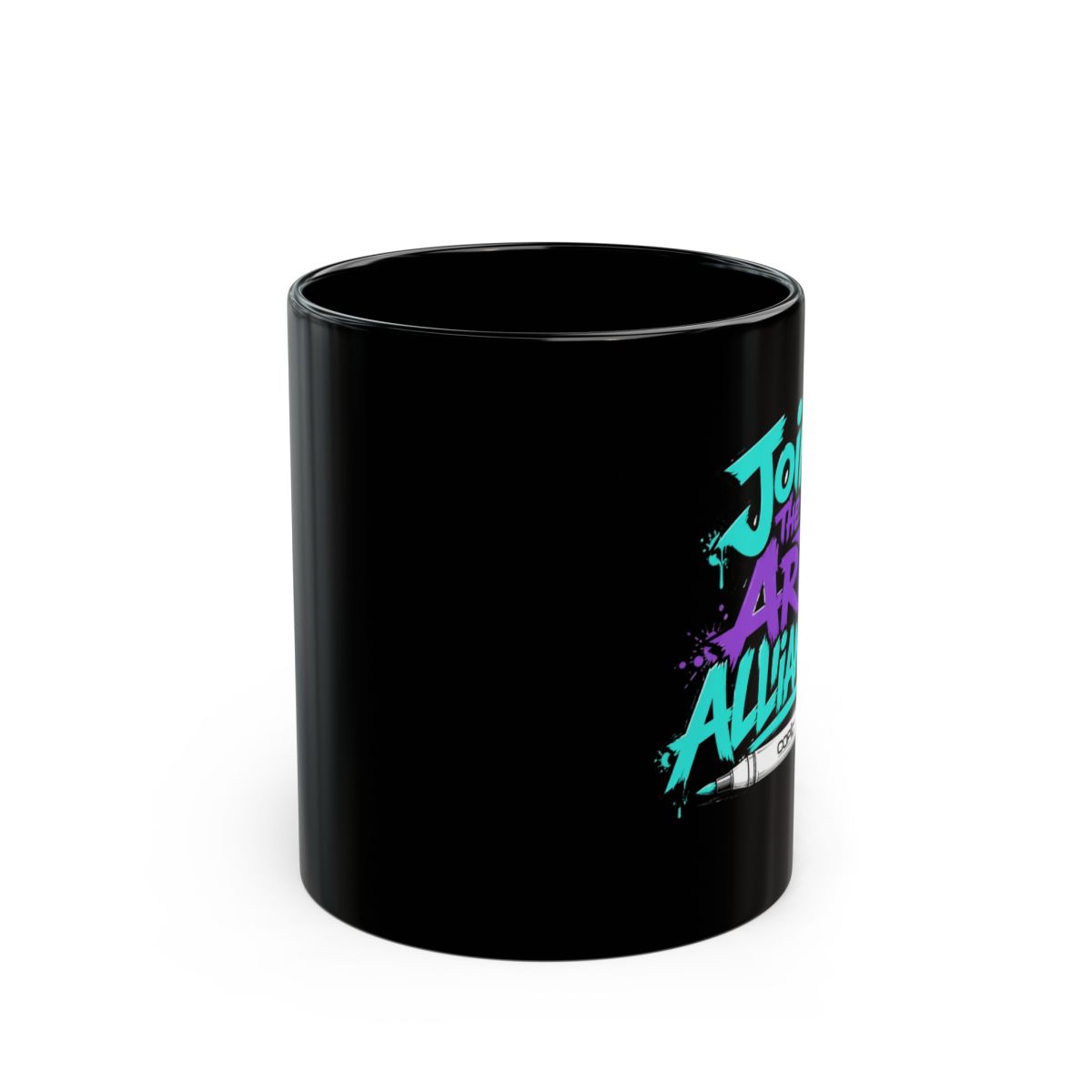 ZHC "Join the Art Alliance" Black Mug - alternate angle 1, merchandise