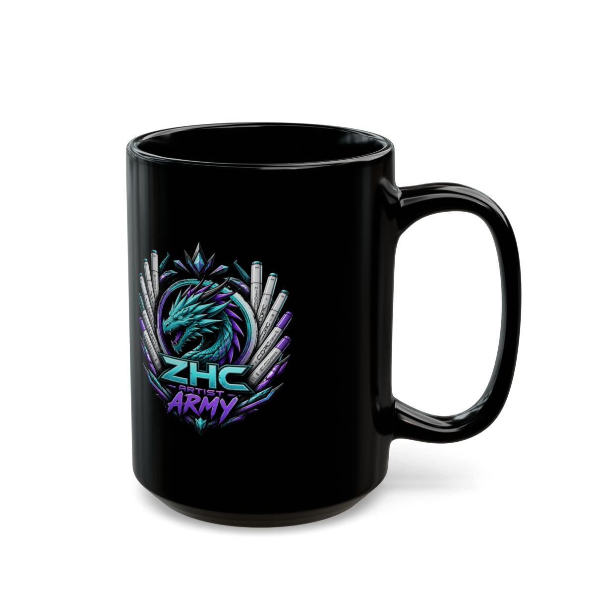 ZHC "ZHC Artist Army" Black Mug - alternate angle 5, merchandise