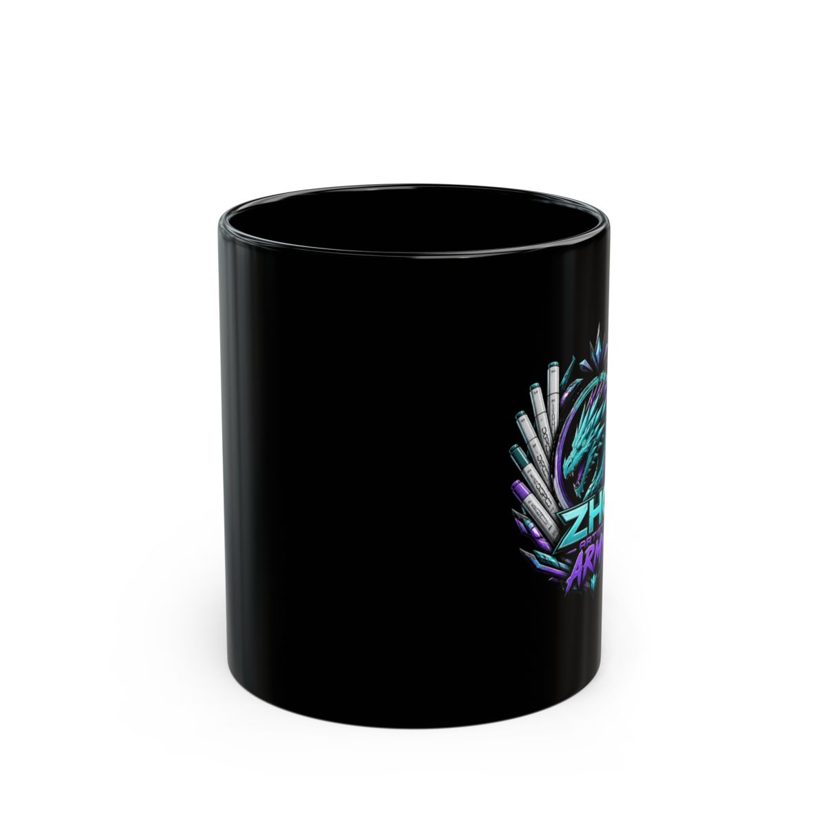 ZHC "ZHC Artist Army" Black Mug - alternate angle 1, merchandise