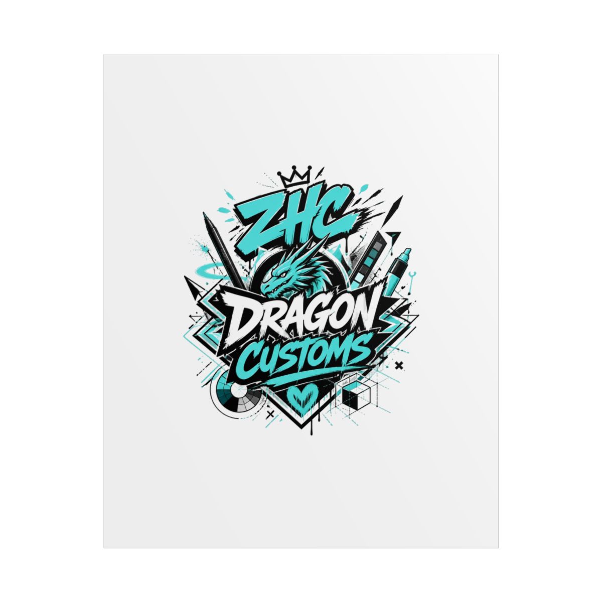 ZHC "DRAGON CUSTOMS" Poster - Official Posters & Wall Art merchandise