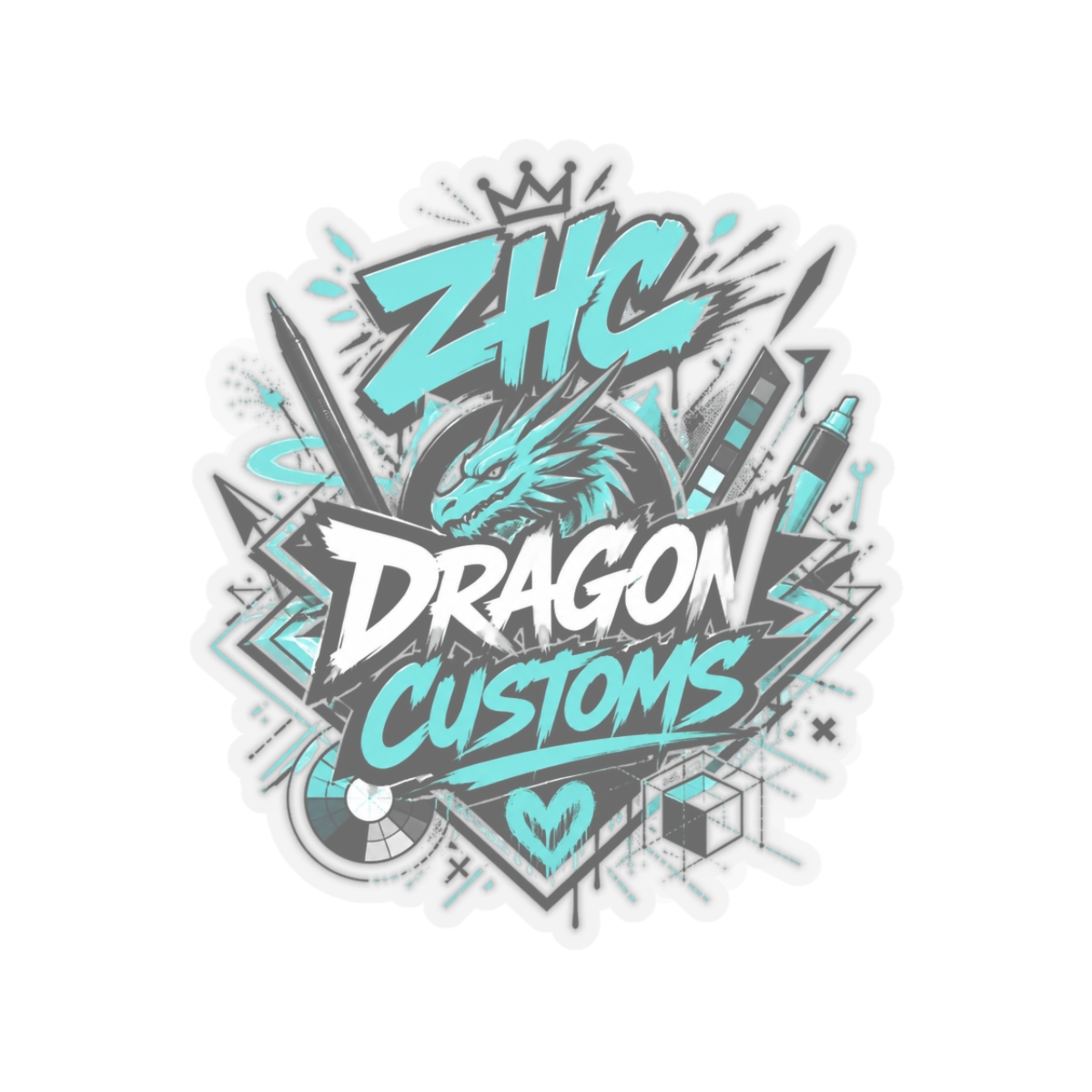 ZHC "DRAGON CUSTOMS" Sticker