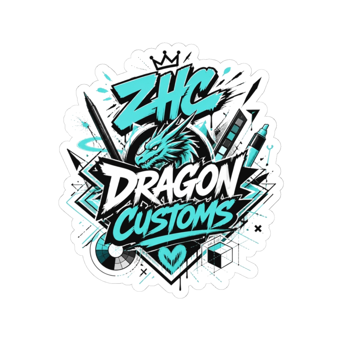 ZHC "DRAGON CUSTOMS" Sticker