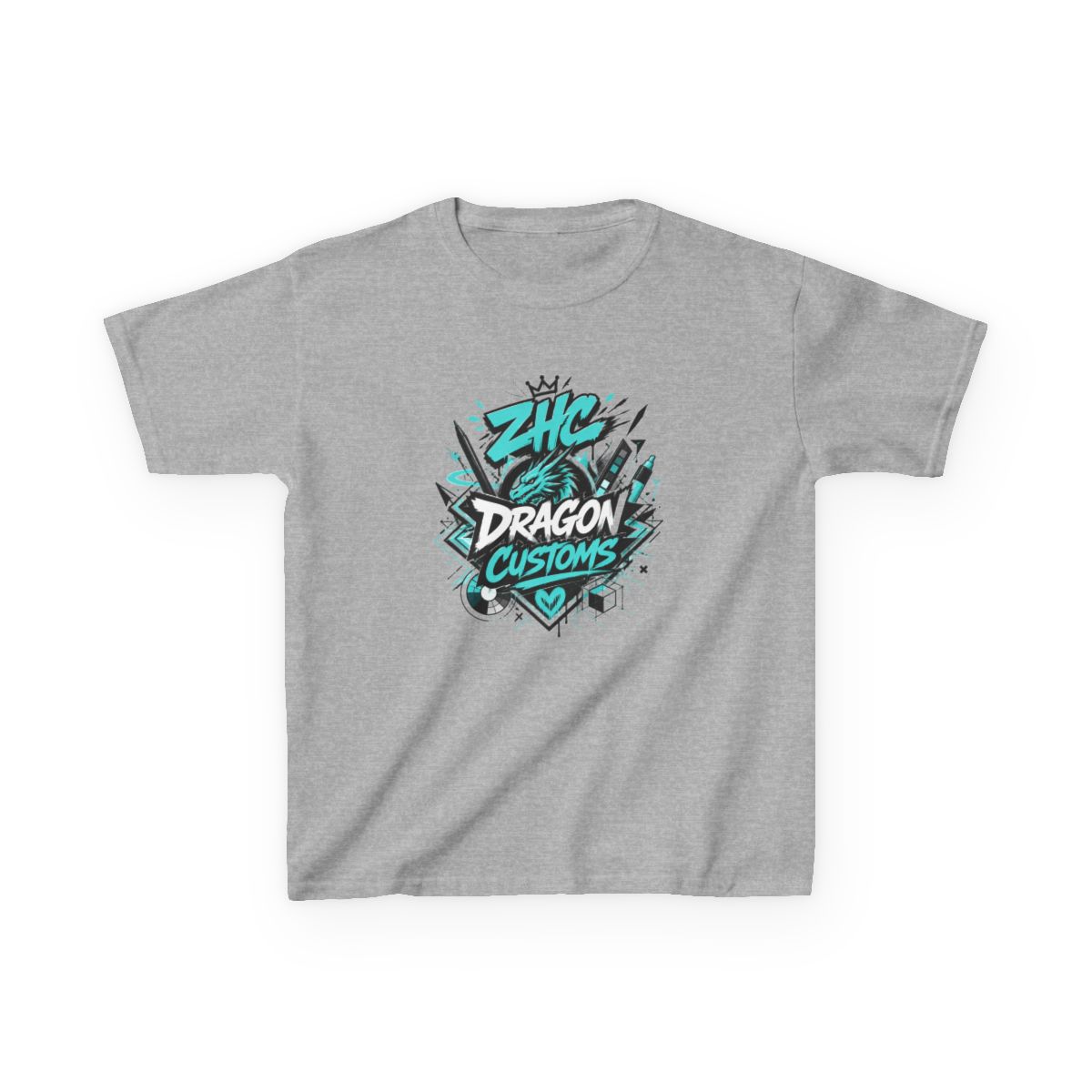 ZHC "DRAGON CUSTOMS" Unisex Kids Tee - alternate angle 2, merchandise