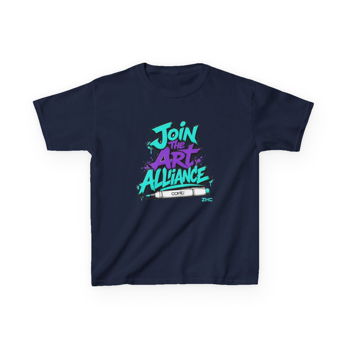 ZHC "Join the Art Alliance" Unisex Kids Tee - alternate angle 3, merchandise
