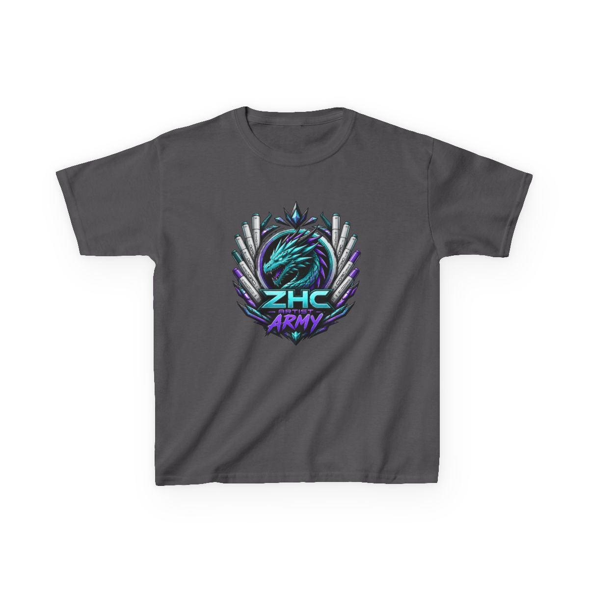 ZHC "ZHC Artist Army" Unisex Kids Tee - alternate angle 3, merchandise